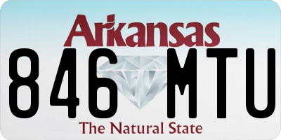 AR license plate 846MTU