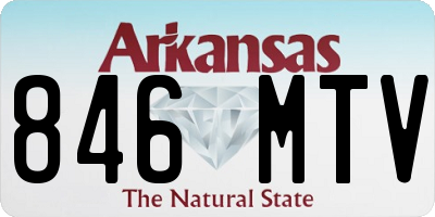 AR license plate 846MTV