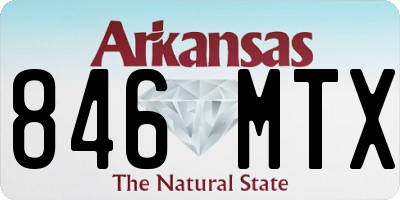 AR license plate 846MTX