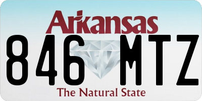 AR license plate 846MTZ