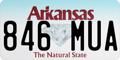 AR license plate 846MUA