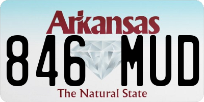 AR license plate 846MUD