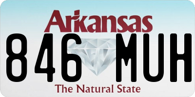 AR license plate 846MUH