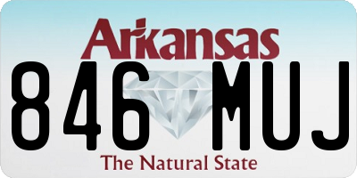 AR license plate 846MUJ