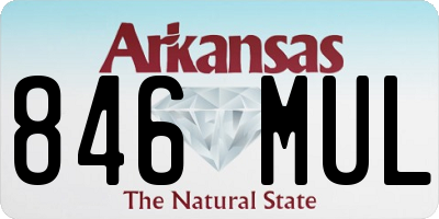 AR license plate 846MUL
