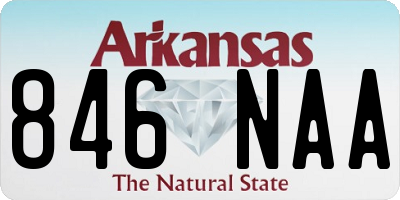 AR license plate 846NAA