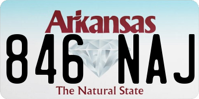 AR license plate 846NAJ