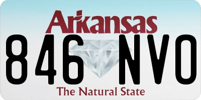 AR license plate 846NVO