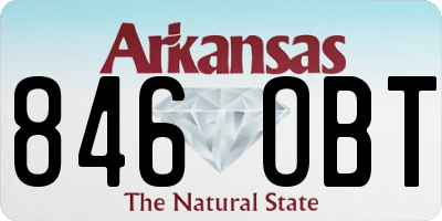 AR license plate 846OBT
