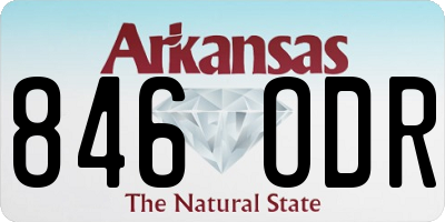 AR license plate 846ODR