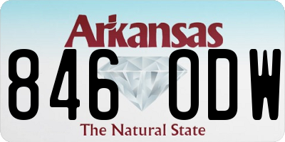 AR license plate 846ODW