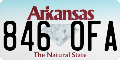 AR license plate 846OFA