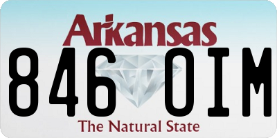 AR license plate 846OIM
