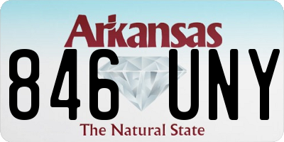AR license plate 846UNY