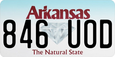 AR license plate 846UOD
