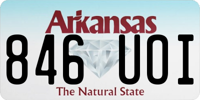 AR license plate 846UOI