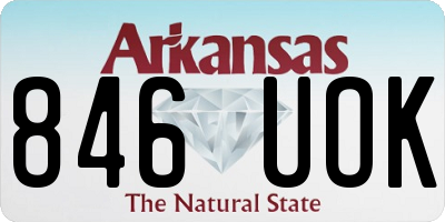 AR license plate 846UOK