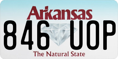 AR license plate 846UOP