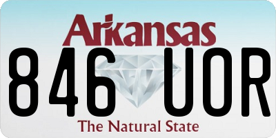 AR license plate 846UOR