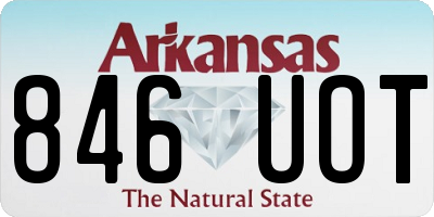 AR license plate 846UOT