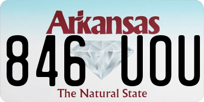 AR license plate 846UOU