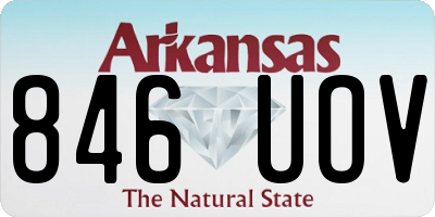 AR license plate 846UOV