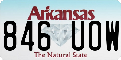 AR license plate 846UOW