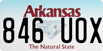 AR license plate 846UOX