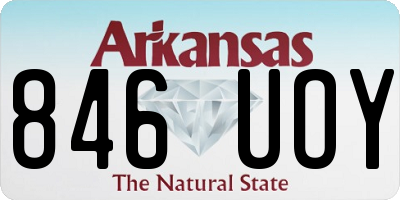 AR license plate 846UOY
