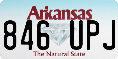 AR license plate 846UPJ