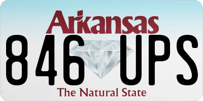AR license plate 846UPS