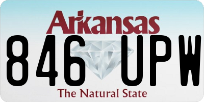 AR license plate 846UPW