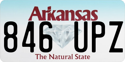 AR license plate 846UPZ