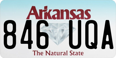 AR license plate 846UQA