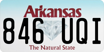 AR license plate 846UQI