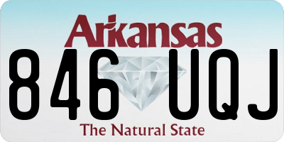 AR license plate 846UQJ