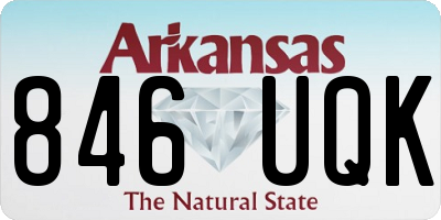 AR license plate 846UQK