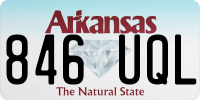 AR license plate 846UQL