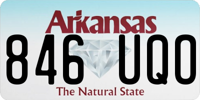 AR license plate 846UQO