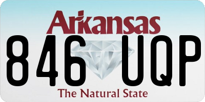 AR license plate 846UQP