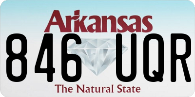 AR license plate 846UQR