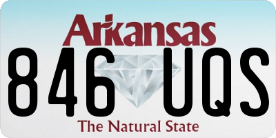 AR license plate 846UQS
