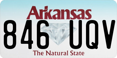 AR license plate 846UQV