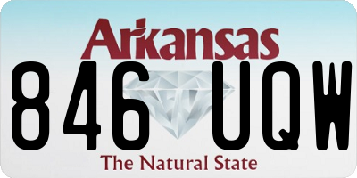 AR license plate 846UQW