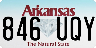 AR license plate 846UQY