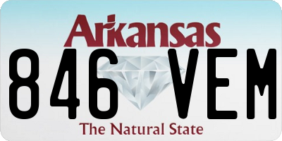 AR license plate 846VEM