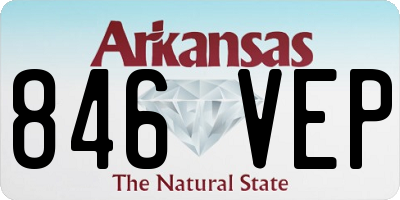 AR license plate 846VEP
