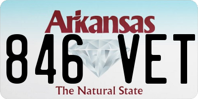 AR license plate 846VET