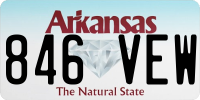 AR license plate 846VEW