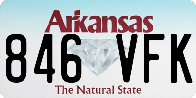 AR license plate 846VFK